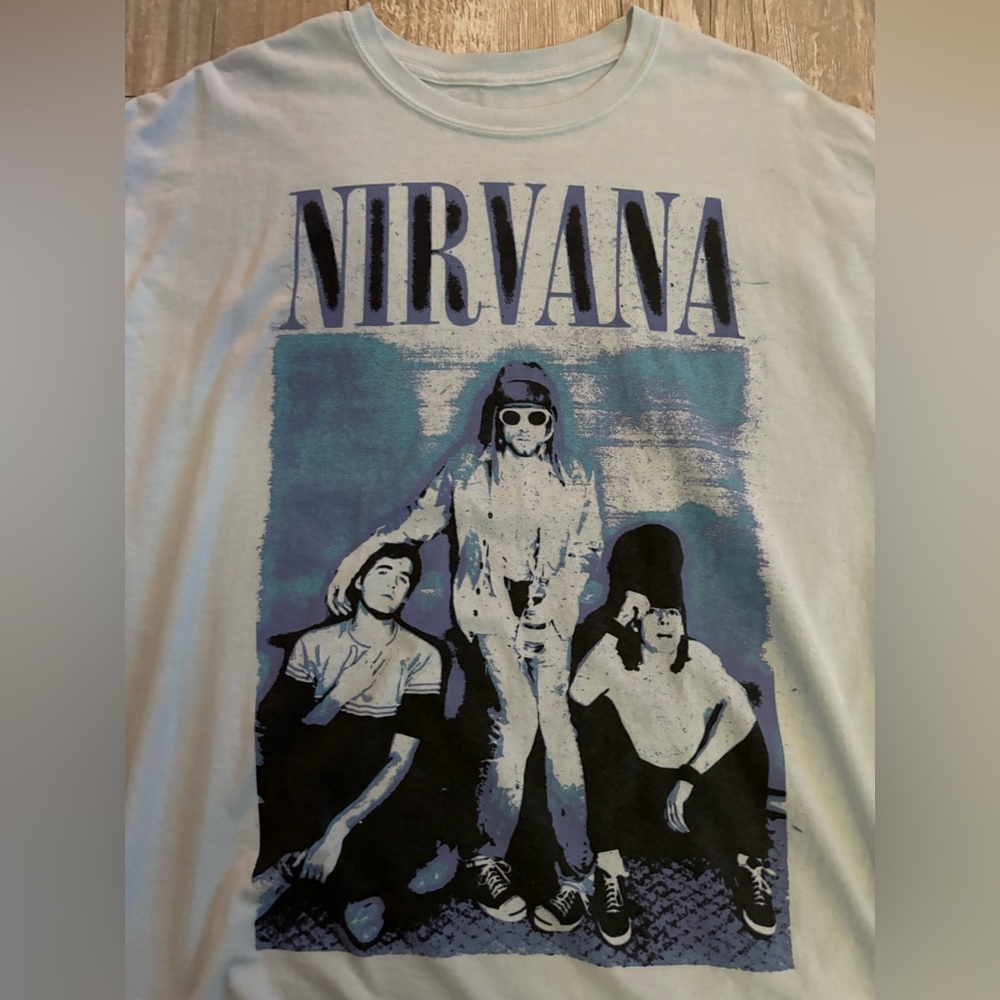 Blue nirvana shirt